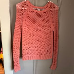 Pink forever 21 crochet sweater size S
